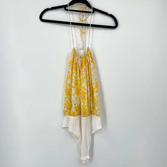 FREE PEOPLE INTIMATELY LIZA HALTER BODYSUIT SMALL - Picture 2 of 7